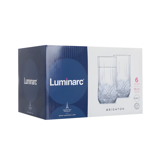 Glass Cup Set - 6 Pcs